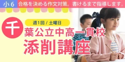 千葉公立中高一貫校添削講座