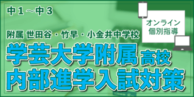 学芸大学附属高校 内部進学入試対策