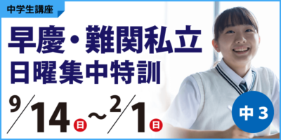 早慶・難関私立日曜集中特訓