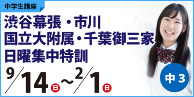 渋谷幕張・市川・国立大附属・千葉御三家日曜集中特訓