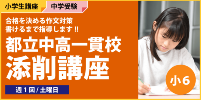 都立中高一貫校添削講座