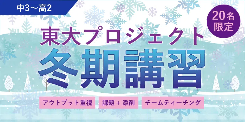 東大プロジェクトの冬期講習 / 東大ゼミ生