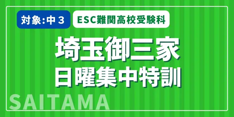 埼玉御三家日曜集中特訓