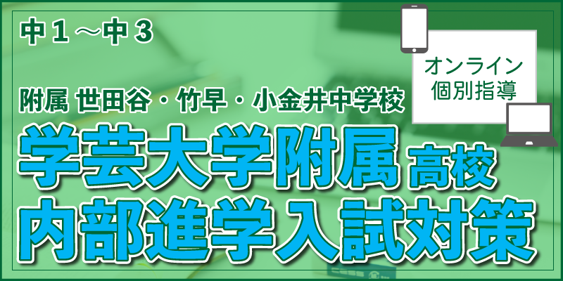 学芸大学附属高校 内部進学入試対策