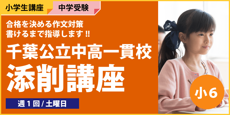 千葉公立中高一貫校添削講座