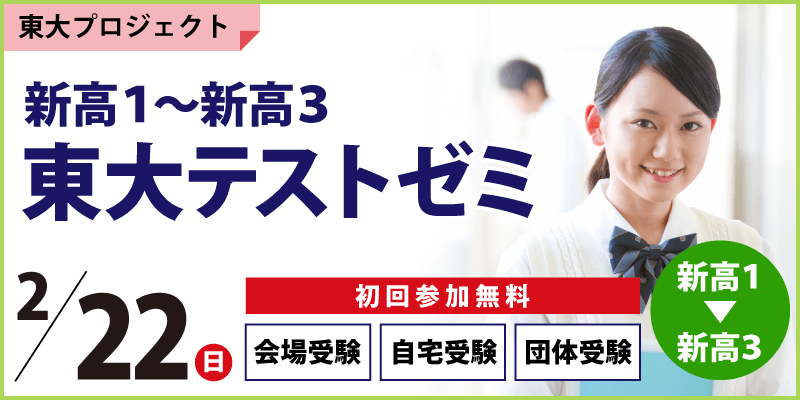 新高1～新高3 東大テストゼミ