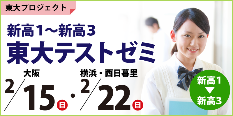 新高1~新高3 東大テストゼミ