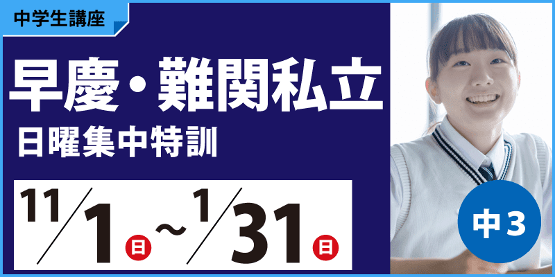 早慶・難関私立日曜集中特訓